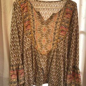 Bohemian Print Women's Top